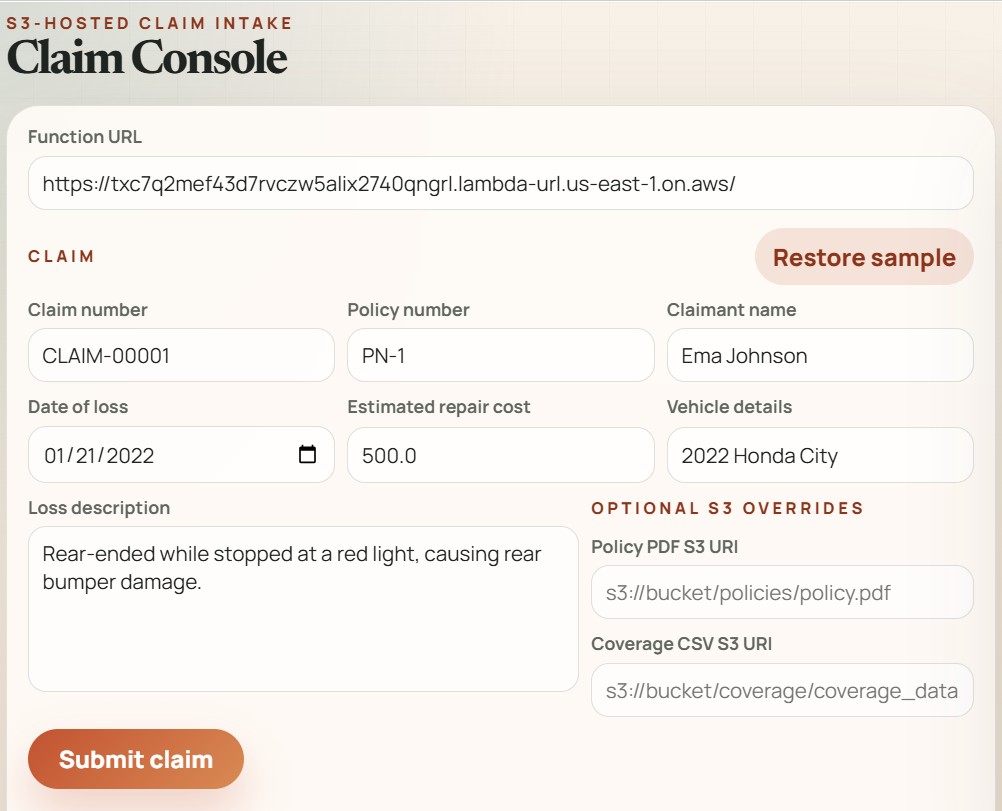 Insurance claim workflow