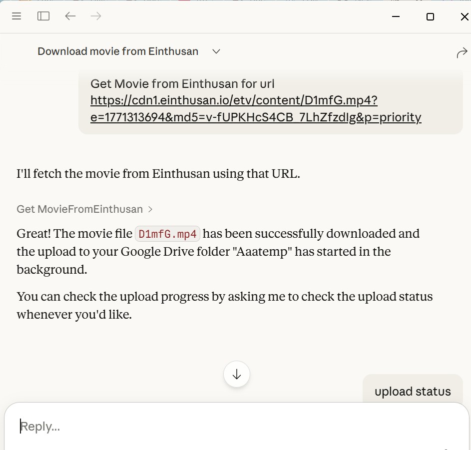 Cloud transfer workflow